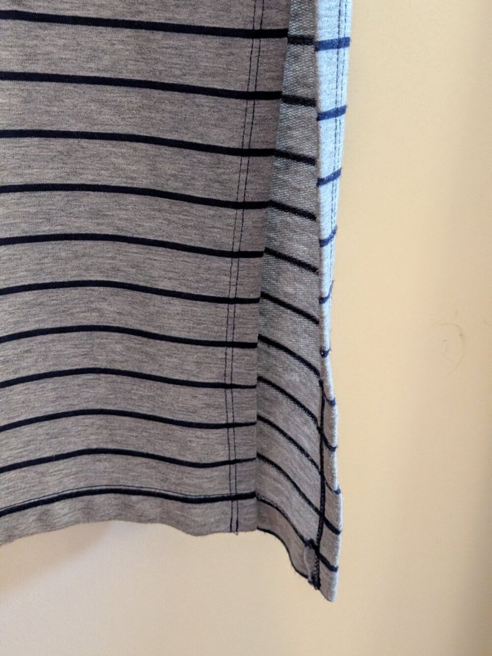 Gap Maxi Cotton Jersey Skirt, Grey with Navy Stripes, Elastic Waist, Sz M - Picture 6 of 6